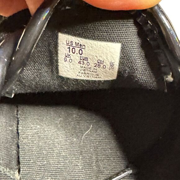 Vans Men's Black Patent Leather Tie Up Lace Up Sneakers Size 10 - Picture 8 of 8